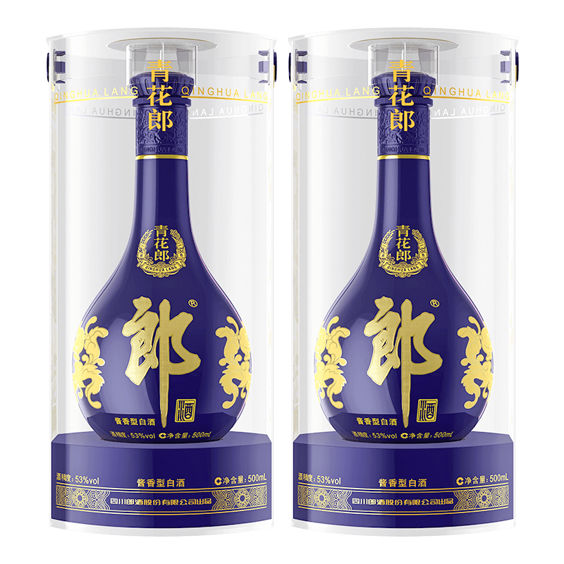 618、88VIP：郎酒 青花郎 53°酱香型 白酒 500ml 2瓶