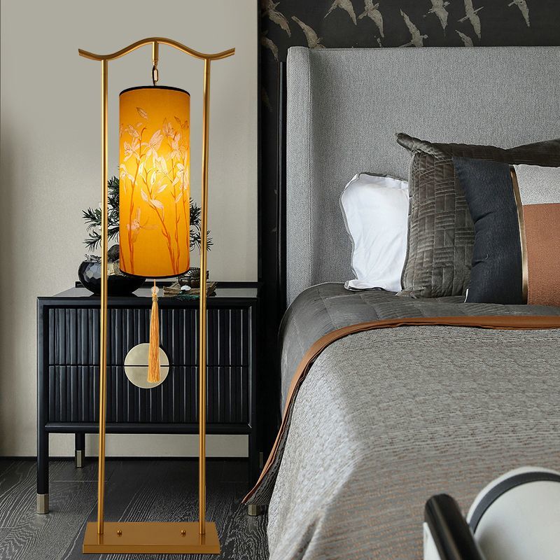 南桑维奇中古落地灯新中式落地灯复古客厅沙发墙角立式地灯茶室房卧室