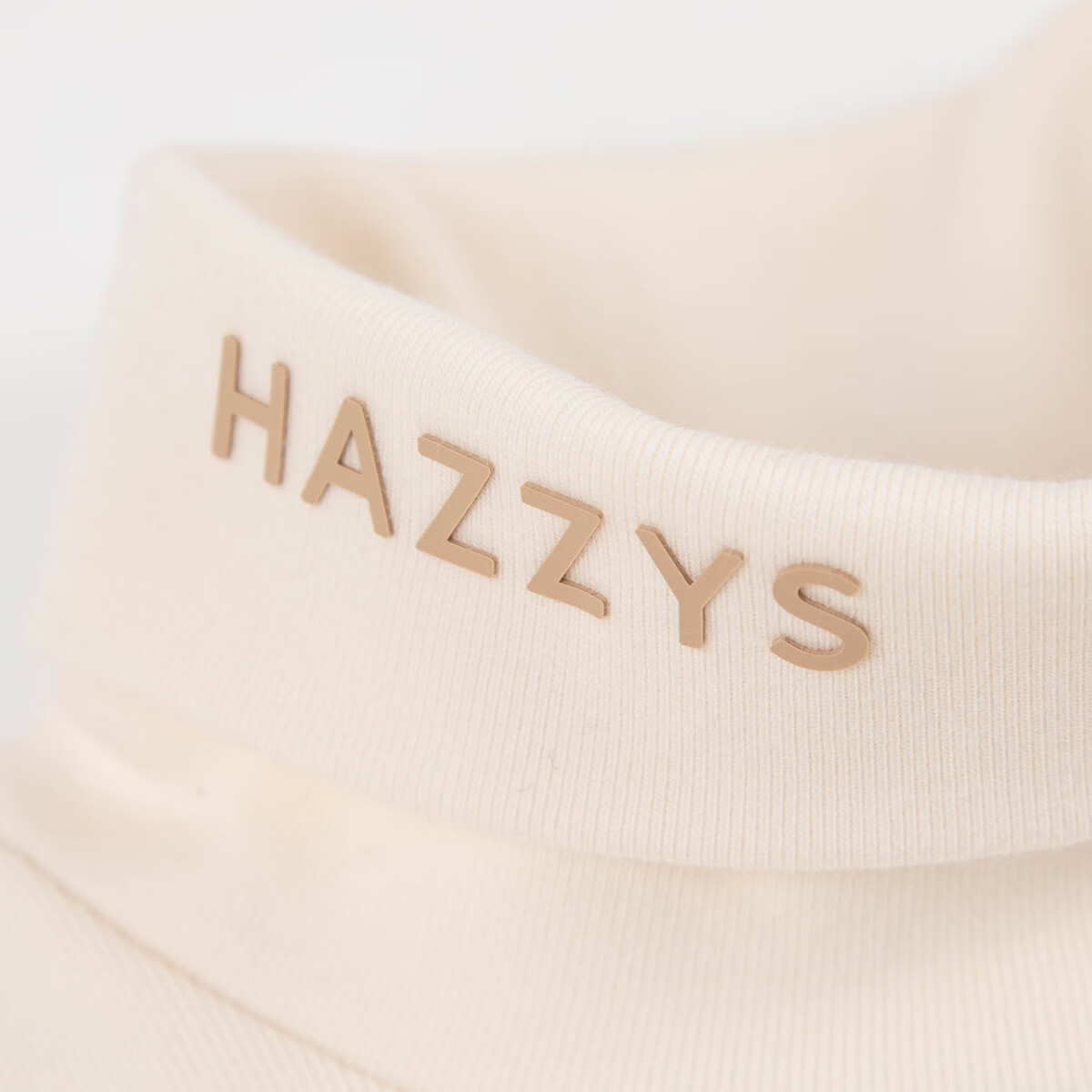 哈吉斯（HAZZYS）男童女童打底衫2025秋季新款高领弹力简约长袖 米白色 160