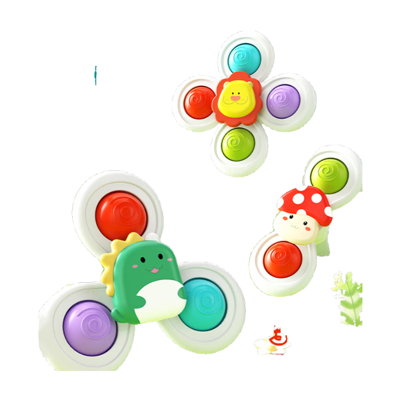 COODORA吸盘转转乐婴儿餐椅玩具哄娃神器0-3-6岁玩具旋转摇铃车载新生儿