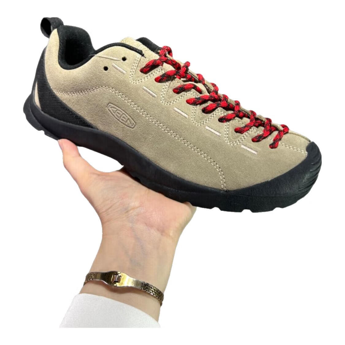KEEN男款JASPER新款山系配色户外露营休闲防滑徒步鞋 1002672 银貂色 40