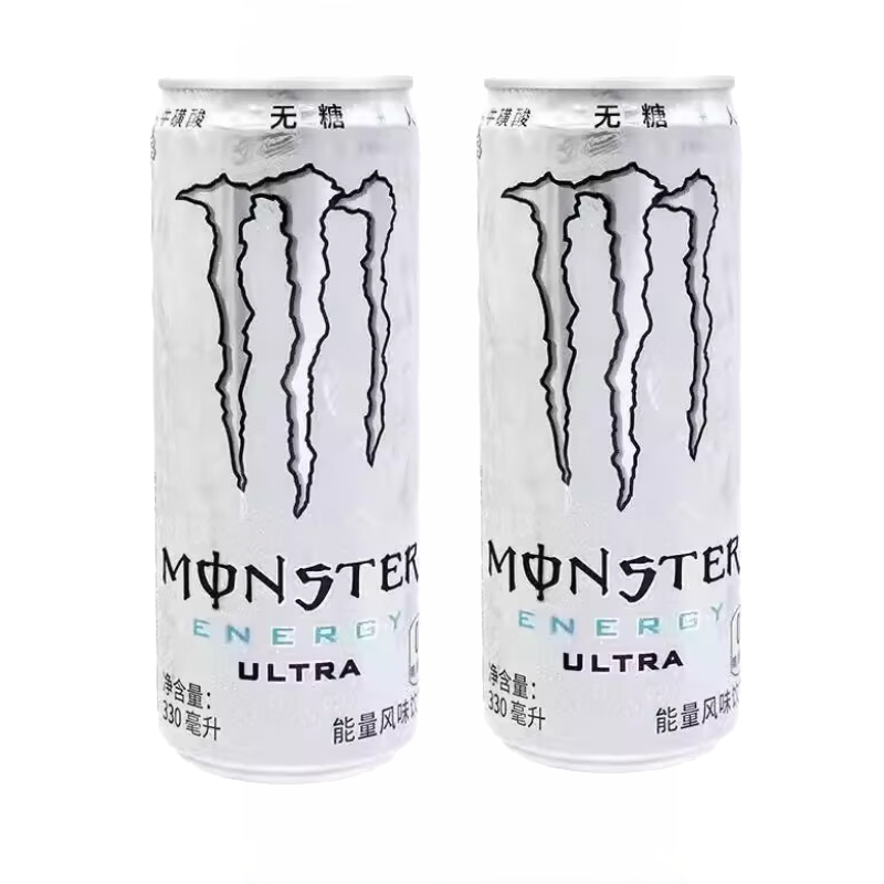 可口可乐Monster 魔爪能量风味饮料330ml*6罐 0糖0脂肪 功能饮料 白魔爪330mI*2罐【无糖】