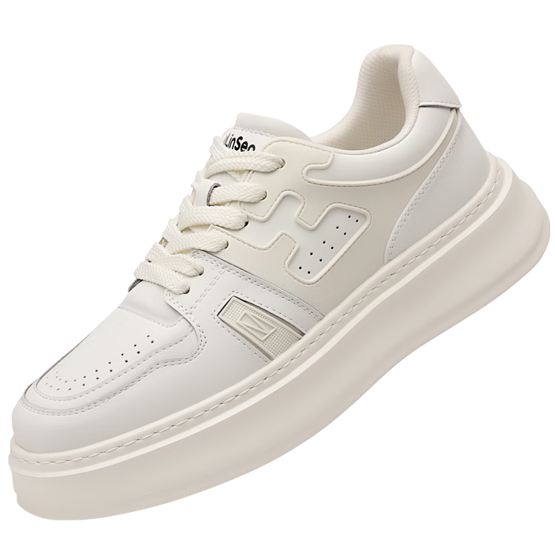 百亿补贴:木林森男鞋夏季新款百搭厚底增高板鞋男士轻便软底运动休闲鞋男小白鞋潮 白色 41198元