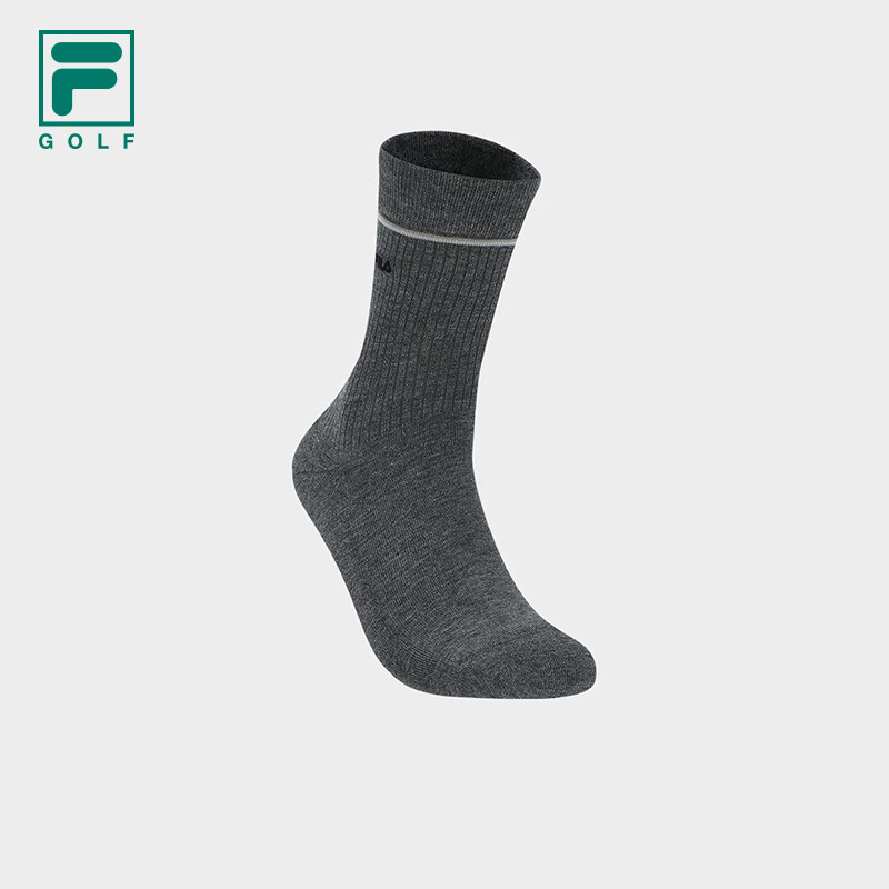斐乐 斐乐官方男袜高腰袜2025冬季新款高尔夫运动袜子舒适长筒袜 幻影花灰-MG XS