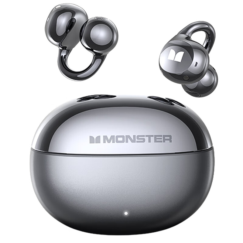 魔声(Monster)Open Ear AC226开放式蓝牙耳机 骨传导概念蓝牙耳机无线夹耳式不入耳耳夹式主动降噪 手机通用 AC226黑色【新款-HIFI零感佩戴】
