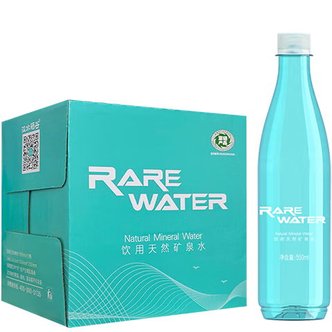 ��ˮ����RAREWATER ��Ȼ������Ȫˮ 550ml*12ƿ ����װ ������Ȼ��Ȫˮ