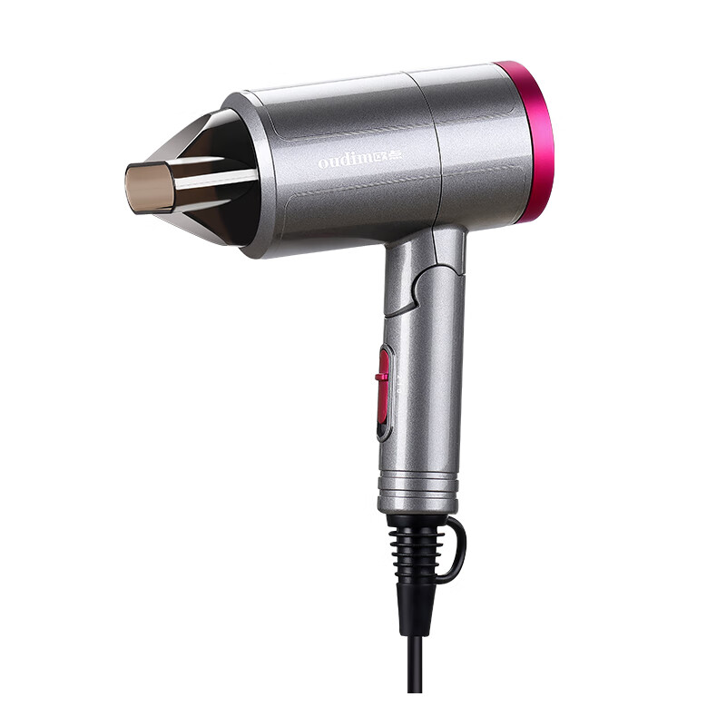 欧点大风量电吹风恒温吹风机家用速干吹风筒负离子电风吹 礼物送女友老婆 【二档风温+折叠】1100W 深灰