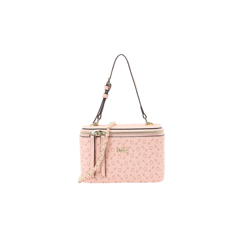 why2025新款礼物女包小包手机包盒子包复古时尚斜挎单肩小包 粉色