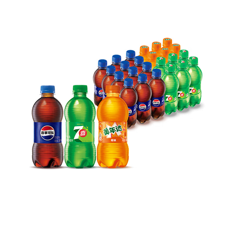 百事可乐+7喜+美年达碳酸饮料组合装整箱 1件