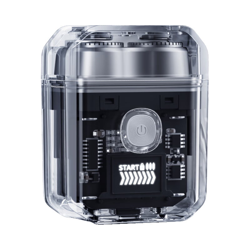 映趣電動剃須刀男士刮胡刀雙引擎未來機甲新年禮物充電便攜雙刀頭輕便旋轉(zhuǎn)式胡須刀迷你生日送男友