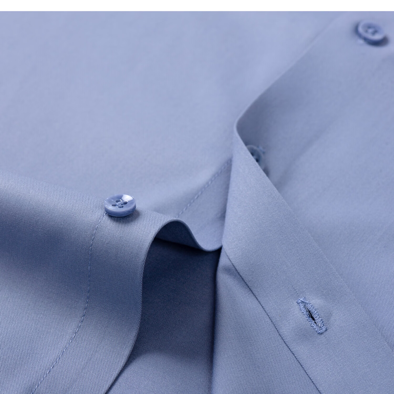 乔亚意大利轻奢品牌男装商务职业正装衬衫白领干部免烫短袖男工作衬衣 2138-5雾灰【桑蚕丝免烫抗皱】 39 码 【建议125-135斤】