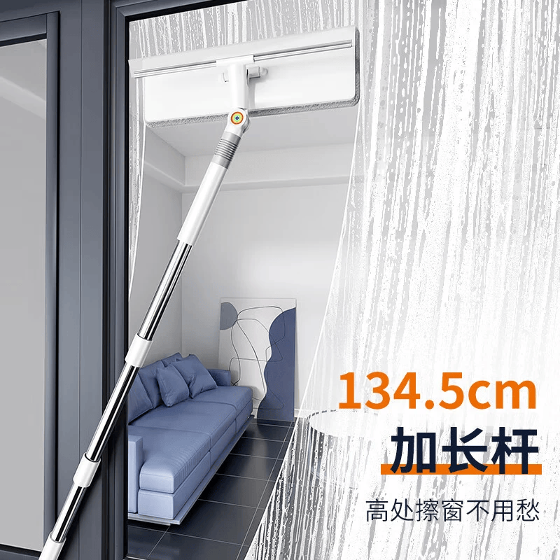 佳帮手擦玻璃神器高层窗外玻璃刮水器玻璃擦窗器家政保洁专用清洁工具 【包邮】【超值3块布】刮擦一体+免钉卡座