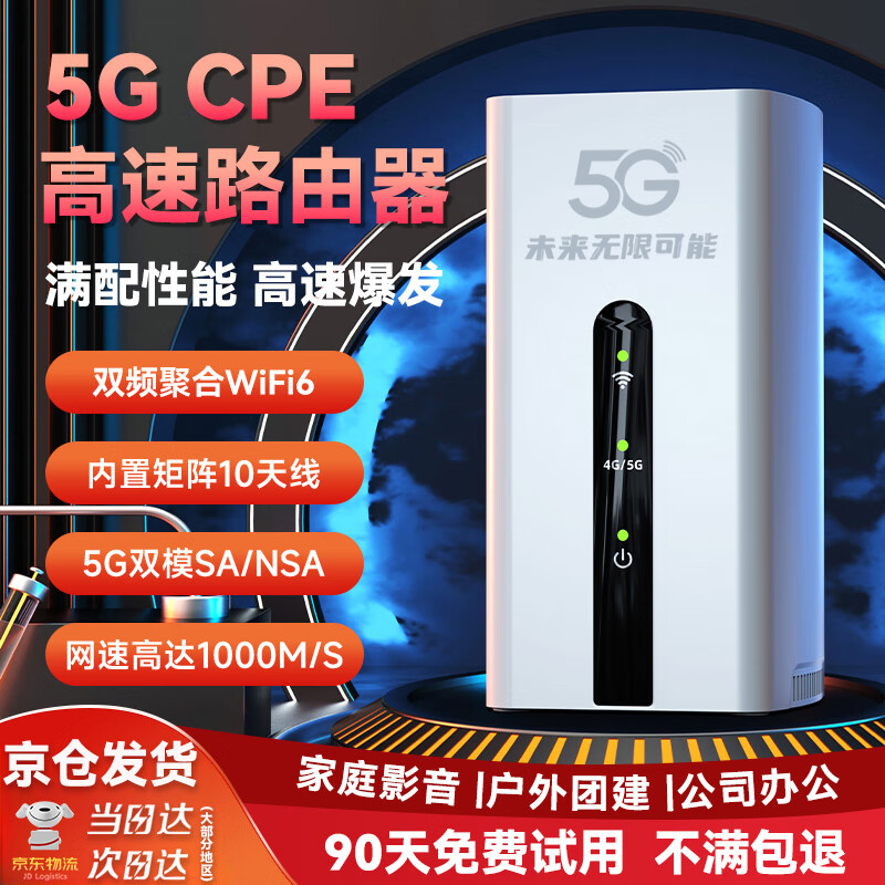 圣凡杜5g随身wifi6便携式无线移动cpe路由器千兆双频免插卡2025款无限流量网卡车载办公户外直播十大排名 【5G顶配版】CPE Pro，信号增强性能爆发
