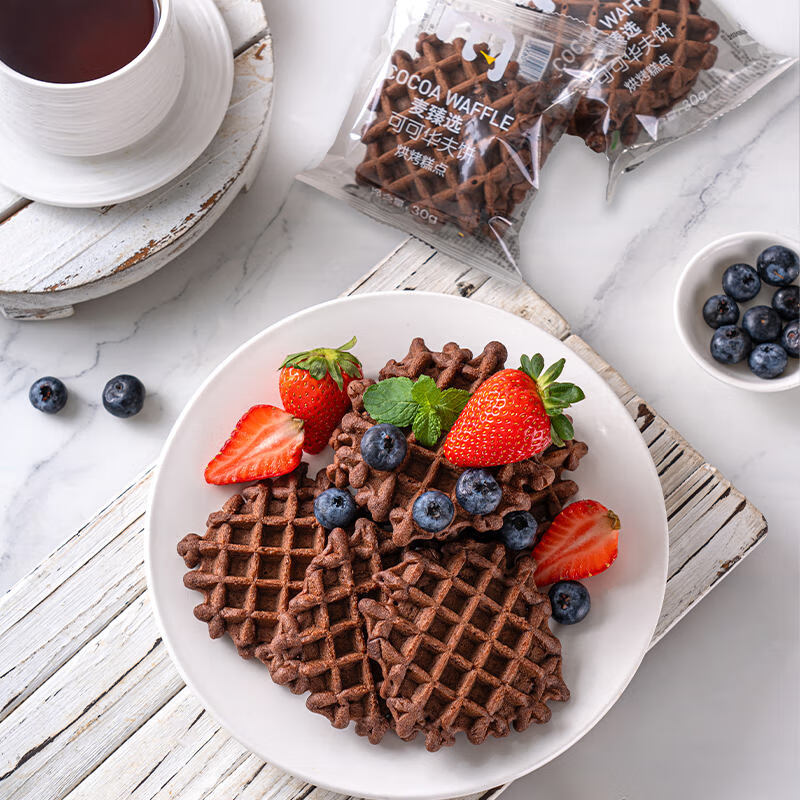 麦臻选【麦德龙超市】可可华夫饼750g进口可可粉营养早餐风味存正