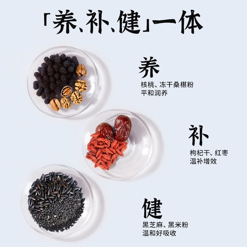 老金磨方【黑金系列】九蒸九晒健康营养0反式高膳食纤维 核桃桑椹黑芝麻丸 核桃桑葚黑芝麻丸126g