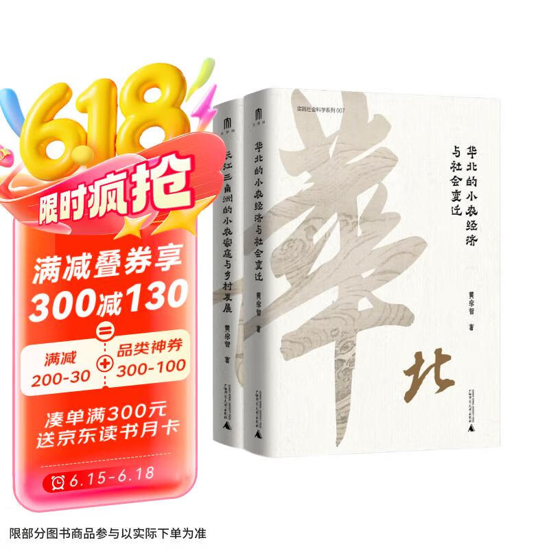 大学问·黄宗智中国社会经济史研究代表作两种：华北的小农经济与社会变迁+长江三角洲的小农家庭与乡村发展（套装共2册）（学者史景迁、罗威廉、周锡瑞、怀默霆、周黎安、马敏联袂推荐，大学问出品）
