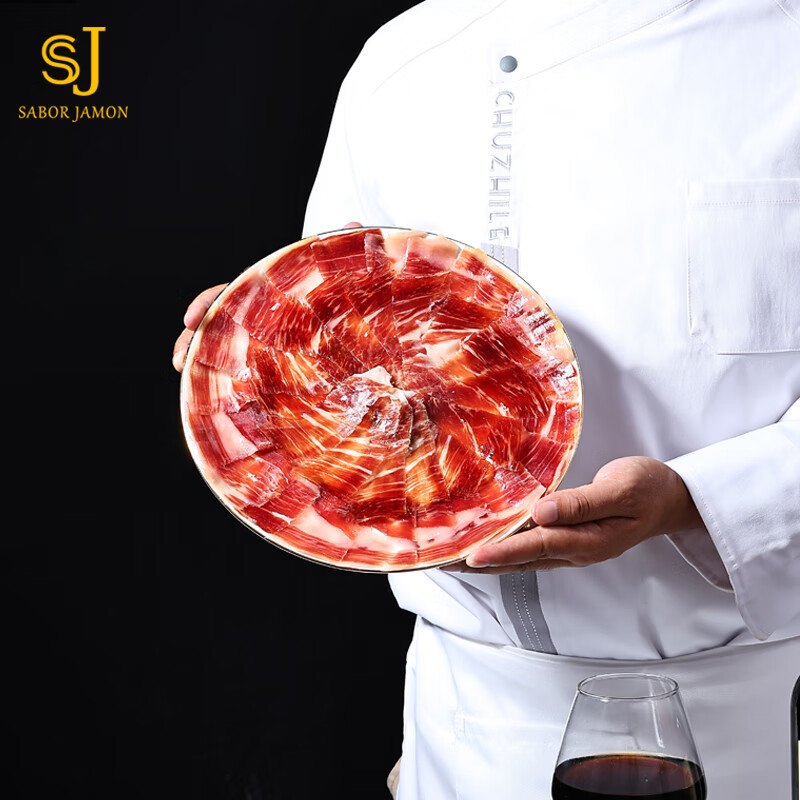 SABORJAMON西班牙进口黑标火腿切片50g伊比利亚纯橡果黑猪后腿即食源头直发 【萨拉米礼盒】原味+红椒味200g