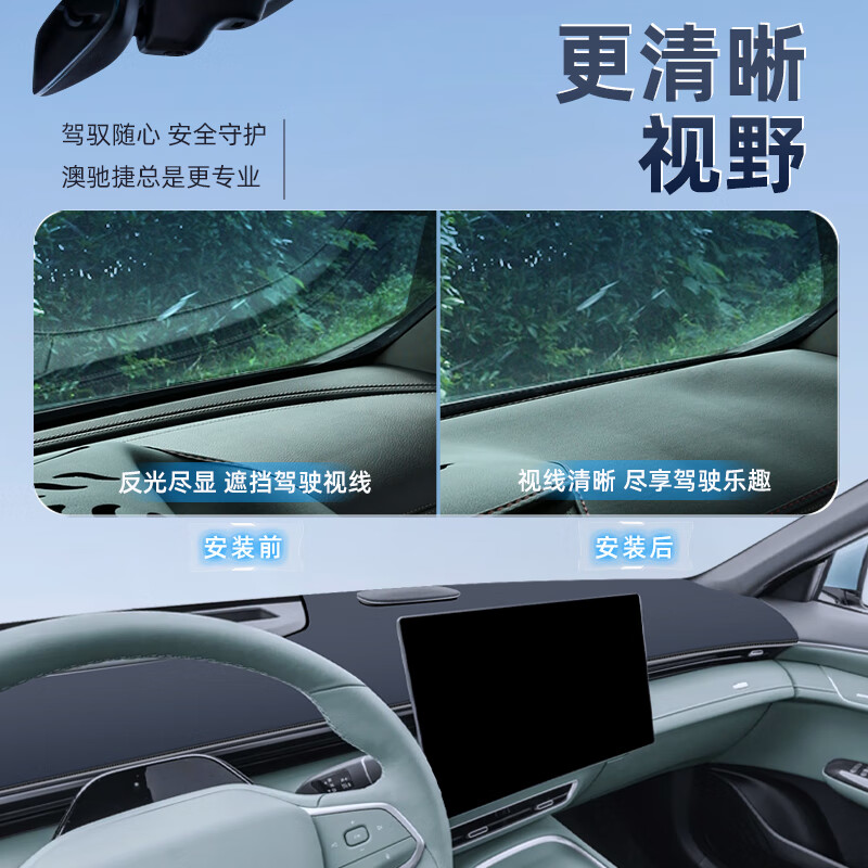 桐汝壁适用于长安25款深蓝S07汽车用品大全中控台防晒避光垫仪表 25款深蓝s07【黑线包边】带抬显