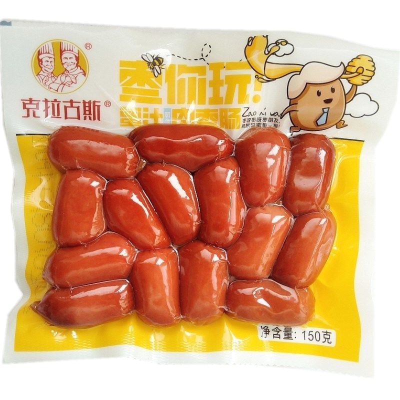 克拉古斯香腸蜜汁肉棗腸150g 兒童腸即食香腸 150克肉棗腸3袋
