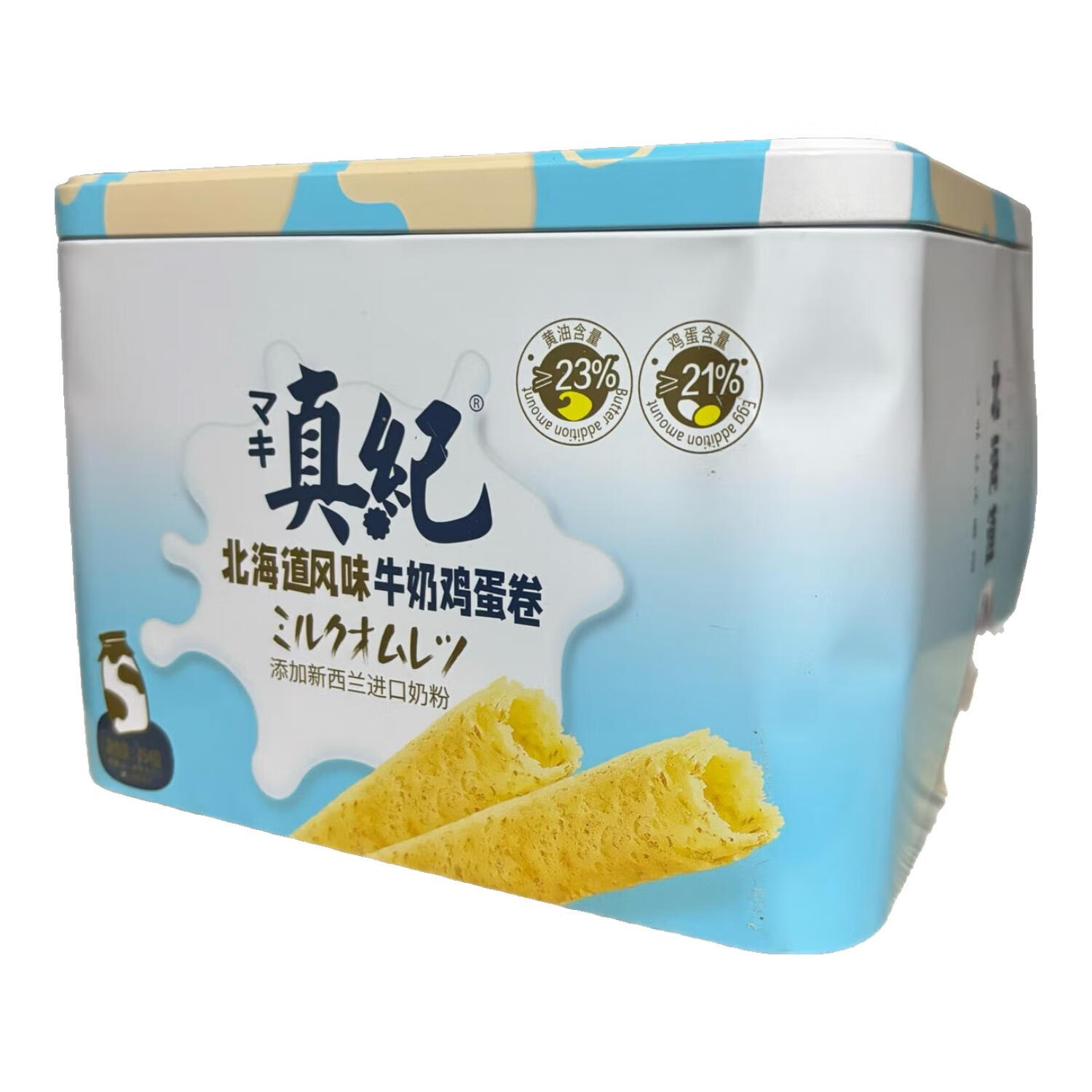 真纪临期清仓原装真纪黄油鸡蛋卷礼盒送礼休闲零食 日期随机发罐损【牛奶454g*1罐】