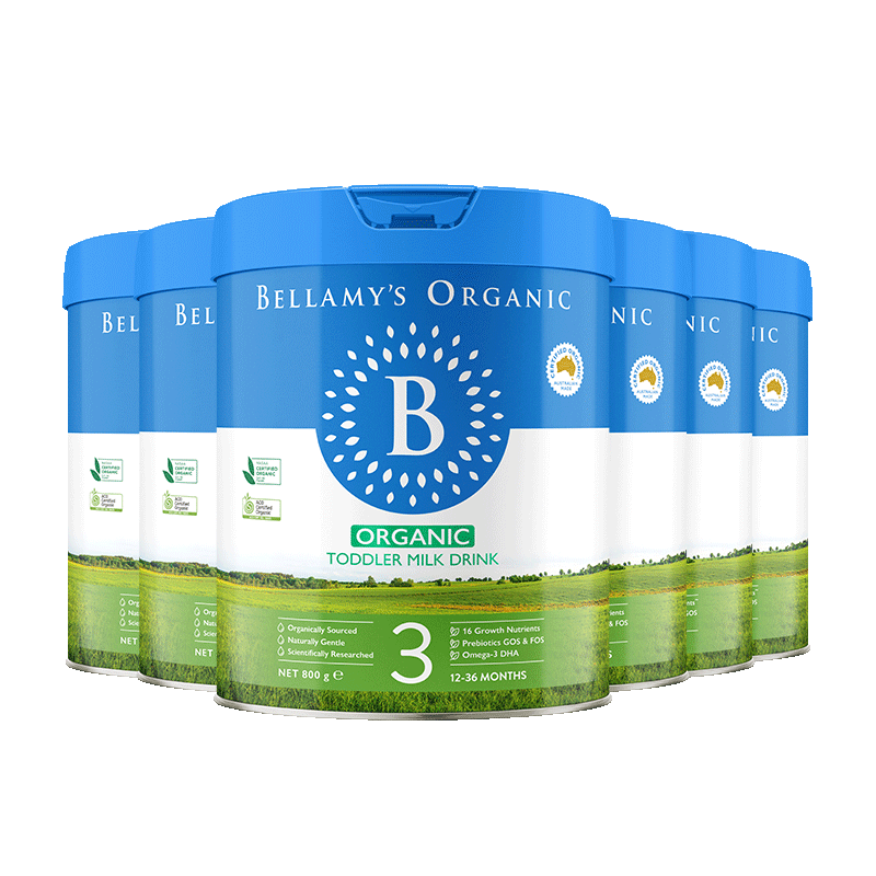 贝拉米(Bellamy's)有机经典2.0全新升级配方奶粉【八大原生HMO】 12-36月【管家领券】800g*6罐