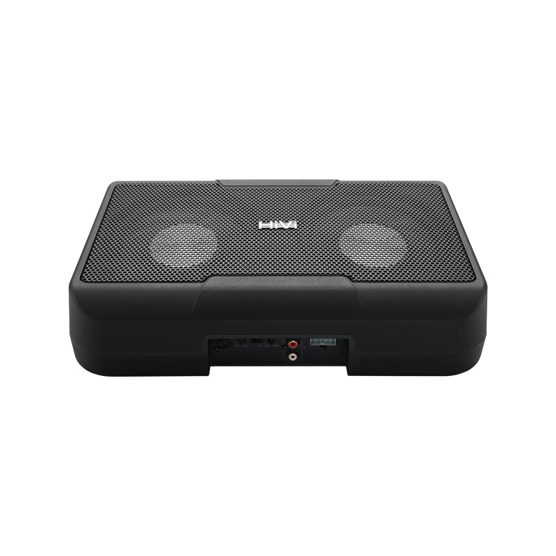 惠威（HiVi）V8車載座椅汽車專用超重低音炮音響12V改裝座位下8寸喇叭 V8黑色 雙喇叭_通用