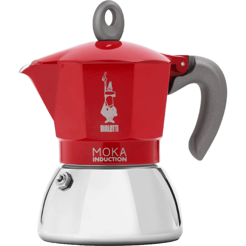 比乐蒂（Bialetti） 比乐蒂 摩卡壶铝制咖啡壶 4杯份红色 电磁炉通用 手冲咖啡壶家用