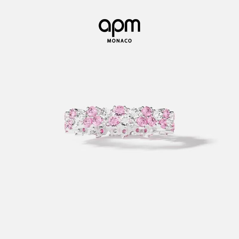 APM Monaco玫瑰水滴戒指麥穗對(duì)戒925銀時(shí)尚飾品生日禮物送女友