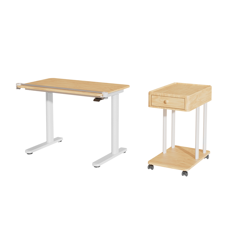 智芯可倾斜翻转升降桌多功能书桌可移动床边桌学习桌绘画桌芯愿桌