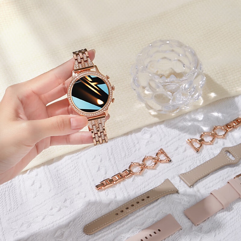 适用华为gt6表带gt5pro透气gt4/3金属腕带watch5/4pro/3/2轻奢女 贝壳表带银色 华为GT4/GT5 41mm/GT5Pro42mm