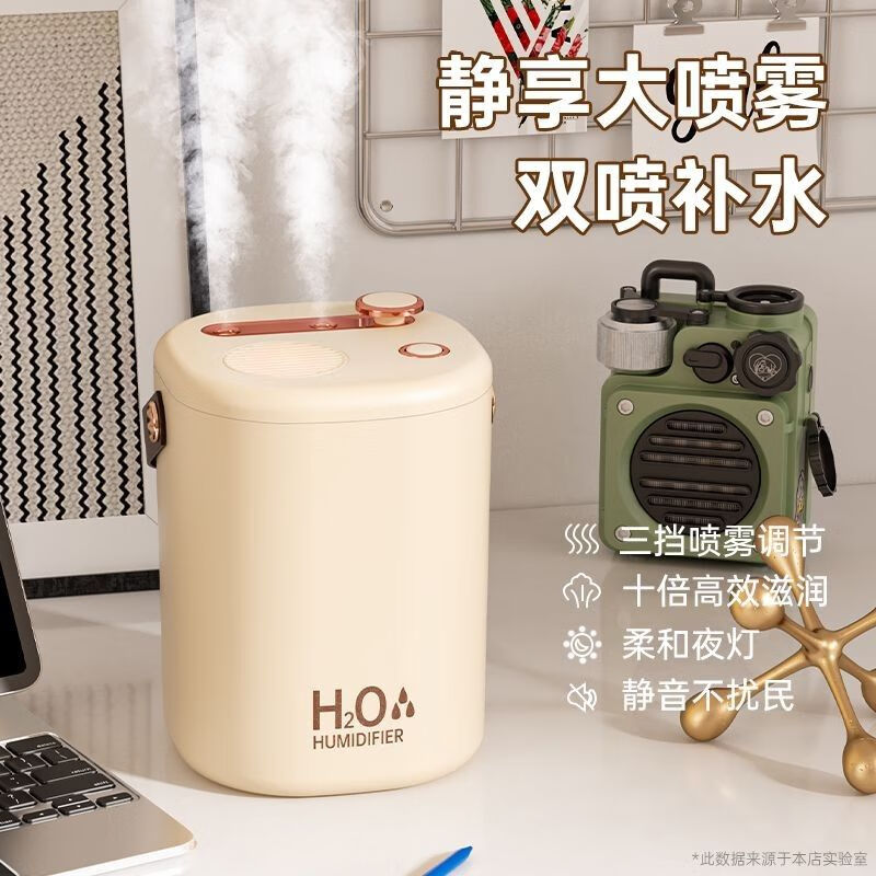 usb加湿器卧室家用静音孕妇婴儿卧室净化空气小型大雾量恒湿香薰 云峰白[温馨夜灯+银离子抑菌] 插电款[静音+滋润补水]2L大容量