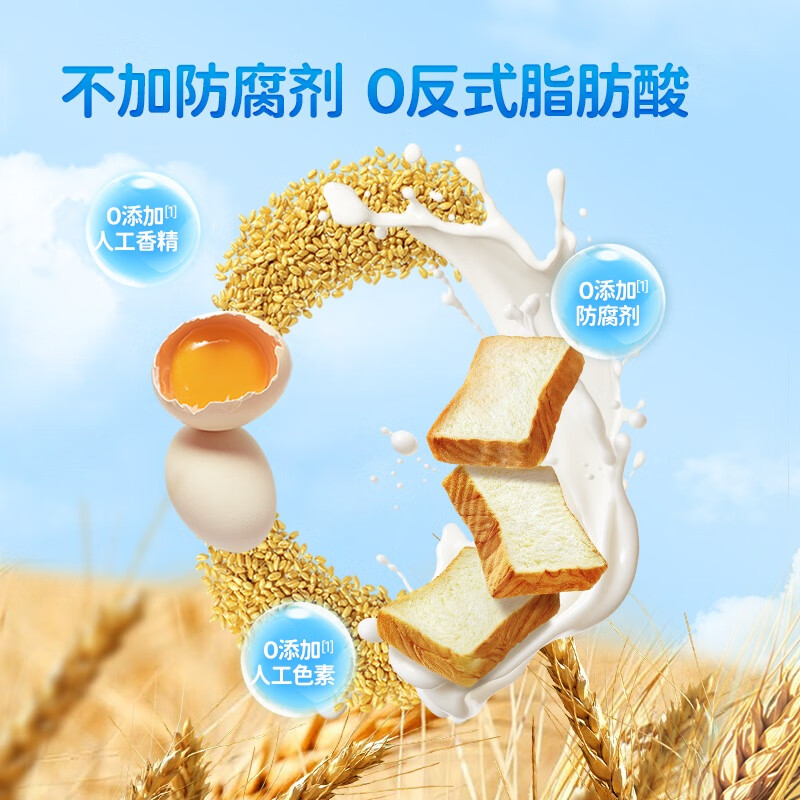 小鹿蓝蓝黄油吐司面包益生元添加含钙铁锌元素烘焙新鲜短保早餐可搭配牛奶 DHA高钙水牛乳吐司原味*1箱