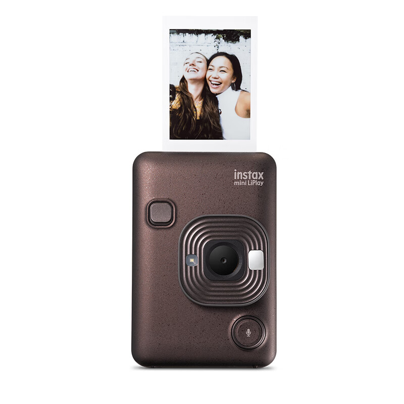 富士（FUJIFILM） 【520礼物】instax mini liplay数模一体相机立拍立得复古设计可拍照可打印照相情人节日生日礼物 新色-枫叶棕 套餐B【标配+20张白边相纸】