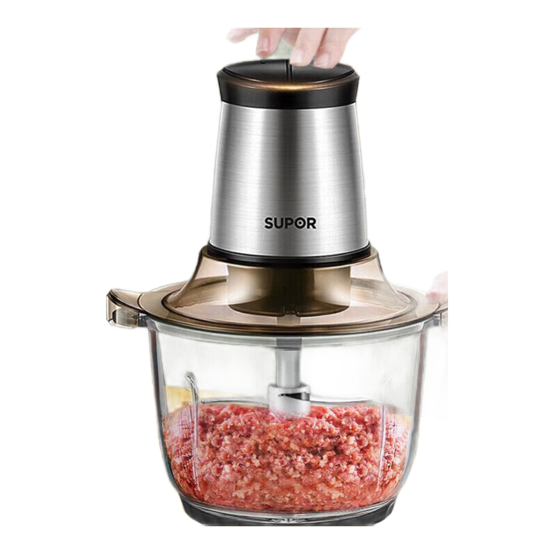 苏泊尔（SUPOR）绞肉机家用电动 不锈钢多功能辅食机婴儿料理机 绞馅机碎肉搅肉机切菜搅拌机 1.75L 单杯绞肉机