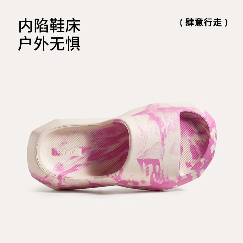 朴西驱逐舰凉拖鞋女夏季厚底增高时尚款情侣eva拖鞋 太空粉 35-36