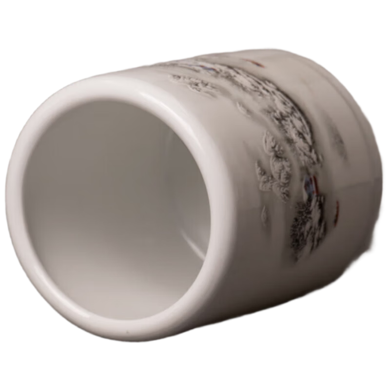 善璉湖筆 山水瓷筆筒 瓷器筆筒白瓷仿古山水辦公室書(shū)房桌面陶瓷筆筒創(chuàng  )意時(shí)尚禮品毛筆筆筒