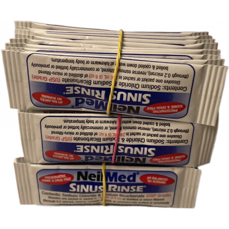 neilmed【藥房直售】現貨美國進(jìn)口Neilmed通用海鹽兒童成人洗鼻壺洗鼻器 散裝30鹽