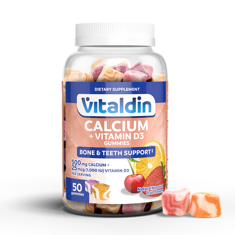 Vitaldin钙维生素D3软糖补钙维d3成人儿童咀嚼高钙片宝宝钙vd3 [强效补钙入骨]钙+VD3+磷三效合