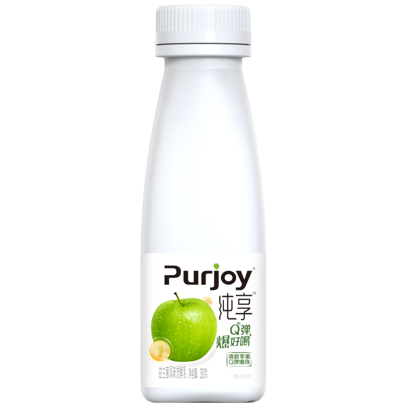 纯享酸奶(清甜苹果+Q弹爆珠)4入量贩 300g/瓶 4瓶装 风味发酵乳