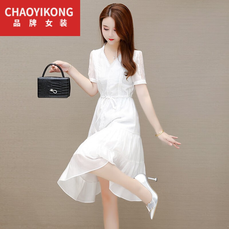 潮衣控大牌女装雪纺连衣裙气质女装2024年新款夏季高端奢华名媛天丝