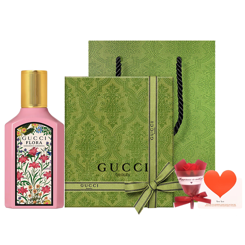 古馳（GUCCI）香水竹韻女士淡香水持久清新 花悅綺夢梔子花罪愛 生日禮物女友 綺夢梔子花濃香水50ml【禮盒裝】