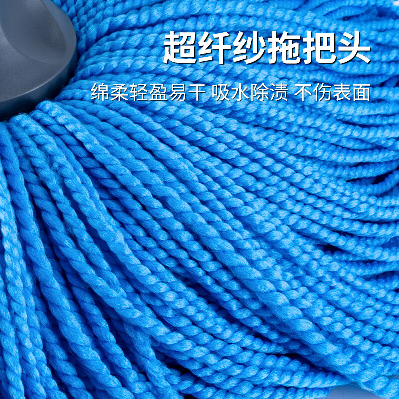 奕清良品免手洗纤维毛巾布拖把新款吸水家用传统老式水拖墩布头拖地一拖净 【1杆2头·紫色】超纤纱水拖把