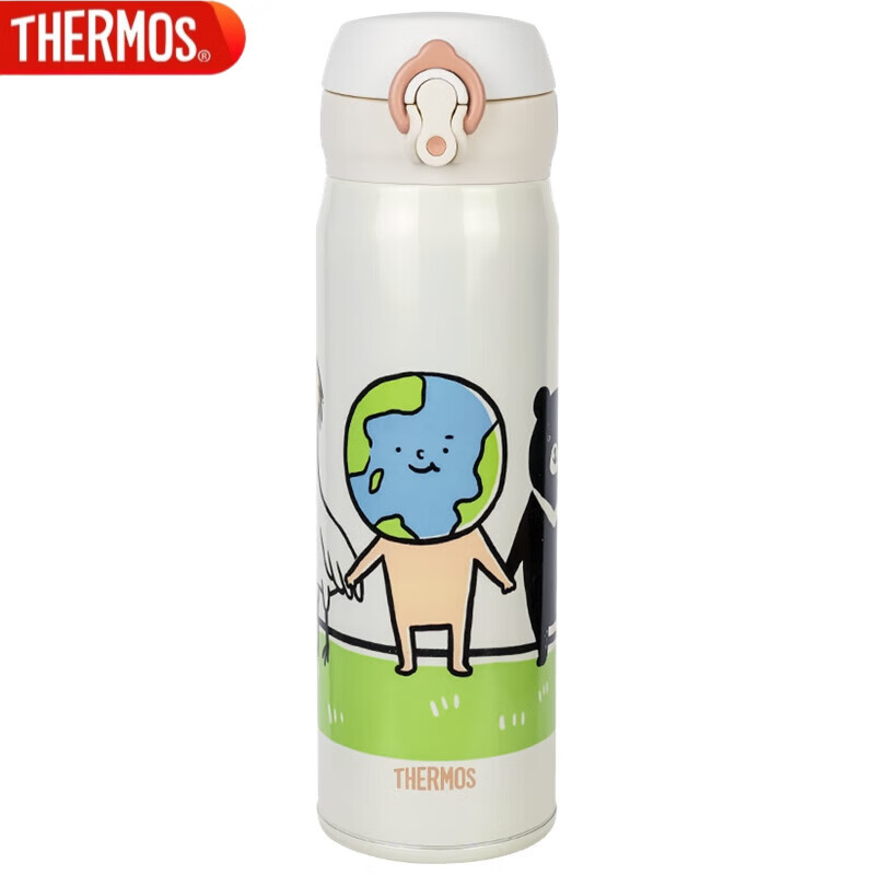 膳魔師THERMOS保溫杯女可愛高顏值男士學(xué)生不銹鋼便攜水杯500ml 保育動物篇