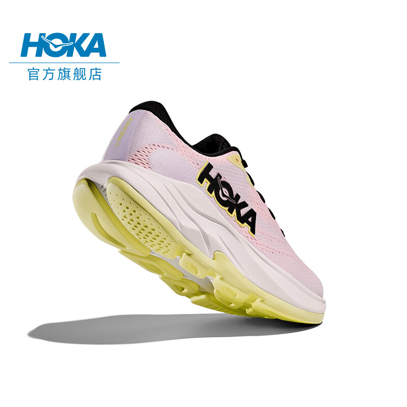 HOKA女款秋季林康4公路跑步鞋RINCON 4 轻量透气防滑耐磨缓震 康乃馨色/星光紫 38.5