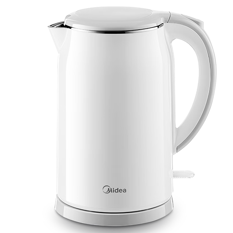 美的（Midea）电热水壶家用烧水壶煮水壶 食品级304不锈钢 1.7升0涂层无缝内胆开水壶 MK-SH17M301