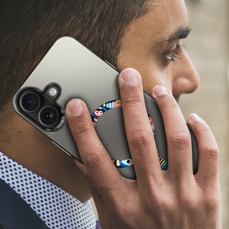 霸时代适用 iPhone16手机壳苹果16保护套全包磁吸超薄简约时尚创意卡通彩银镭射防摔女男款外壳 彩银imd磁吸【小怪兽派对】 iPhone16