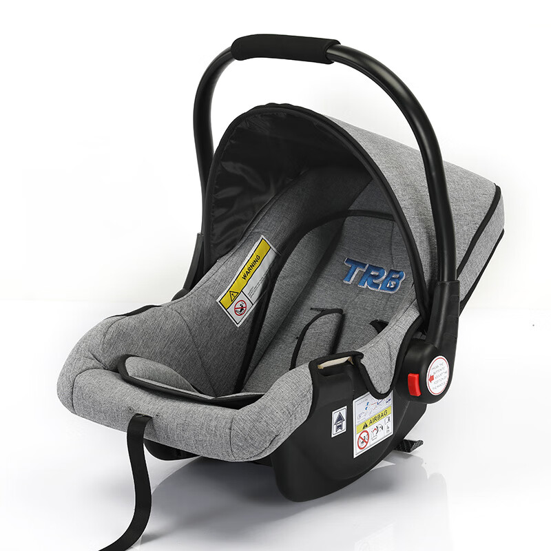 寶貝第一（Babyfirst）兒童安全座椅嬰幼兒座椅可躺0-15個月車載嬰兒提籃 淺灰色