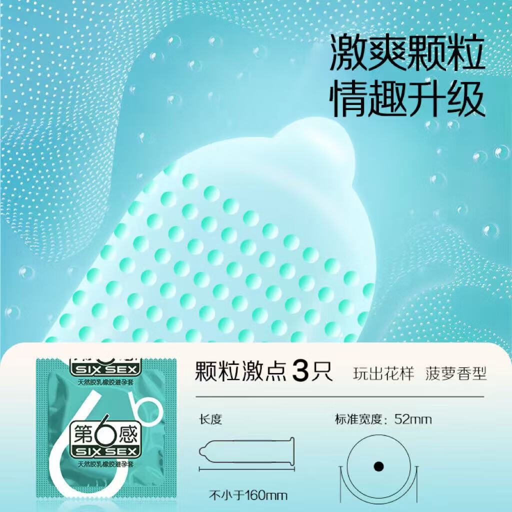 第六感 避孕套大颗粒螺纹情趣超薄安全套狼牙带刺套套成人用品情趣用品 【买一次用一年】超薄情趣量贩77只
