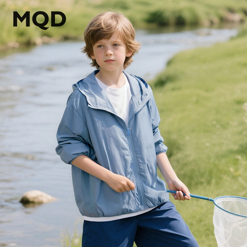 马骑顿（MQD）【UPF50+】男女25夏季新品网眼拼接透气轻薄凉感防晒服 藏蓝 140