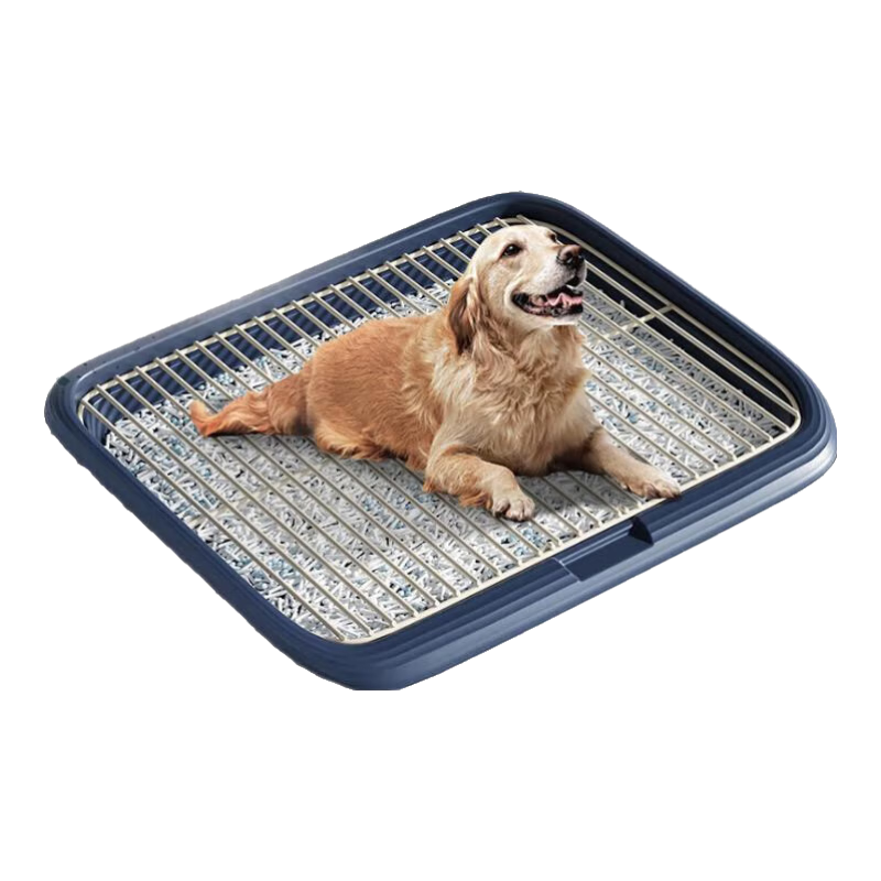 狗廁所大型中型小型犬尿尿盆寵物專用定點排便神器便盆清理狗砂盆 【灰色】超大號（送訓(xùn)犬套餐）